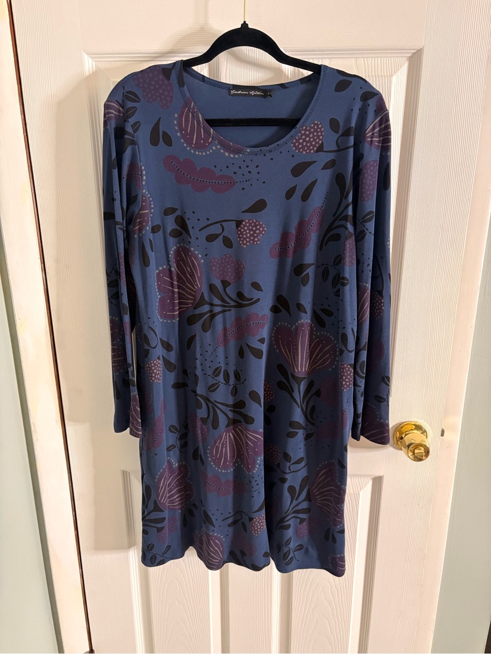 Women’s Gudrun Sjoden Floral Cotton Dress Tunic Sz Large